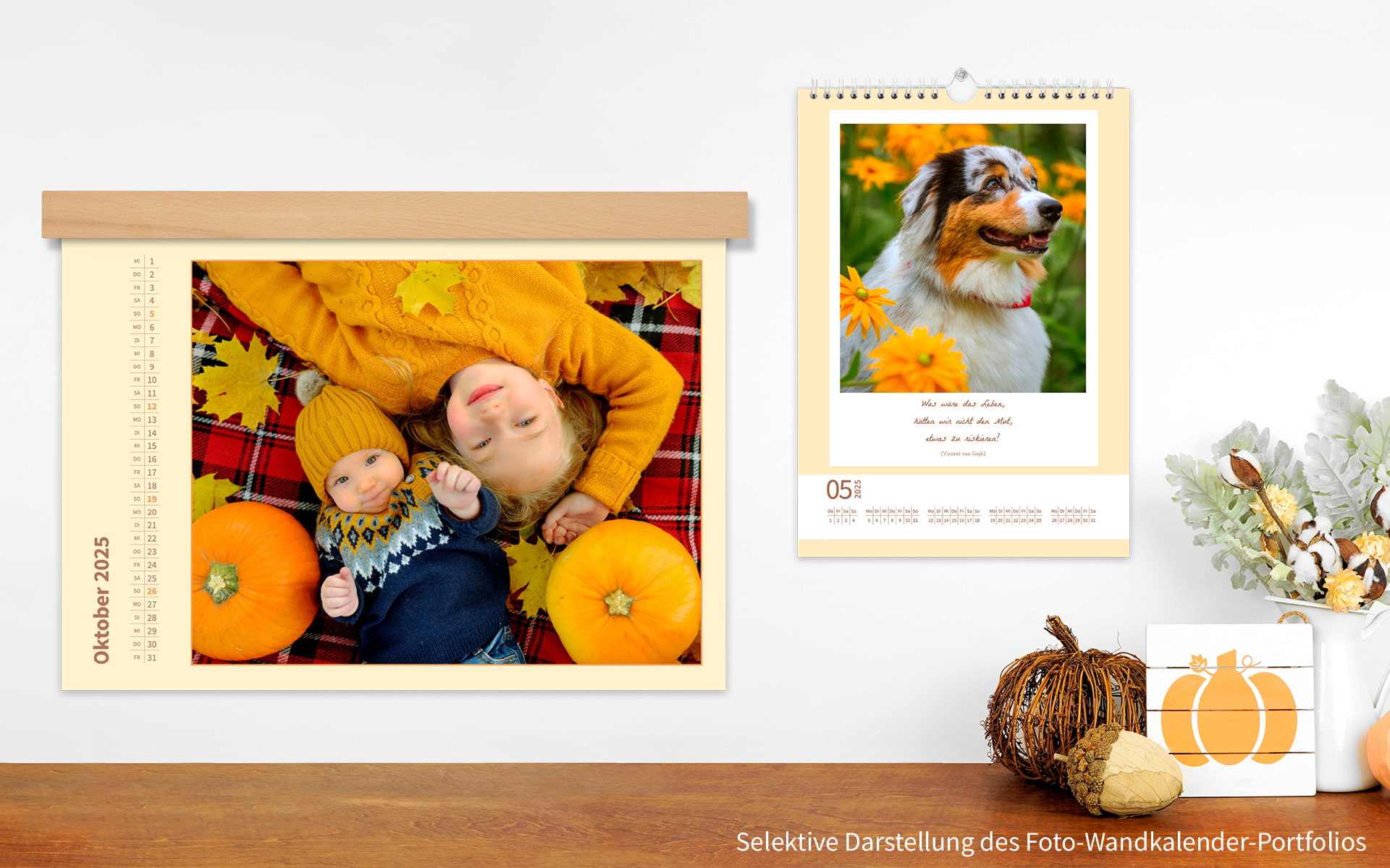 Persönlicher Wandkalender - selbst gestalten bei HappyFoto